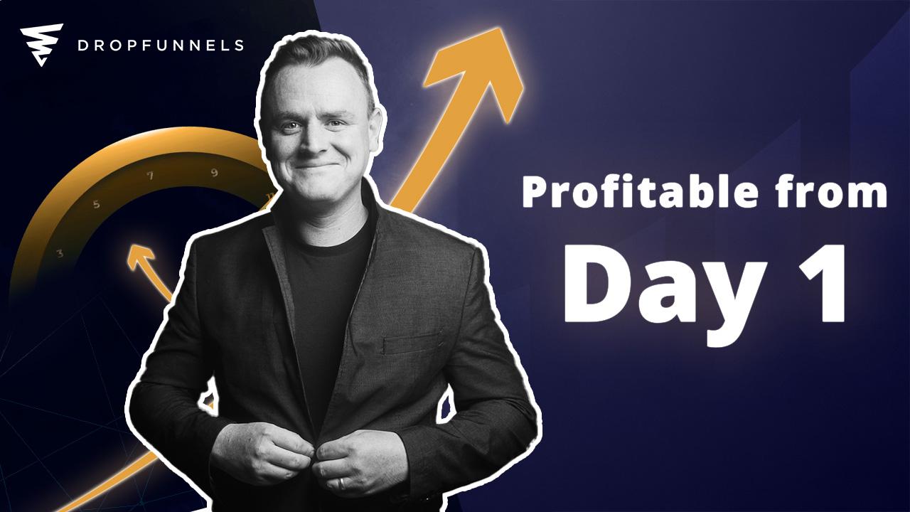 Profitable from Day One, smiling founder of DropFunnels after successful exit